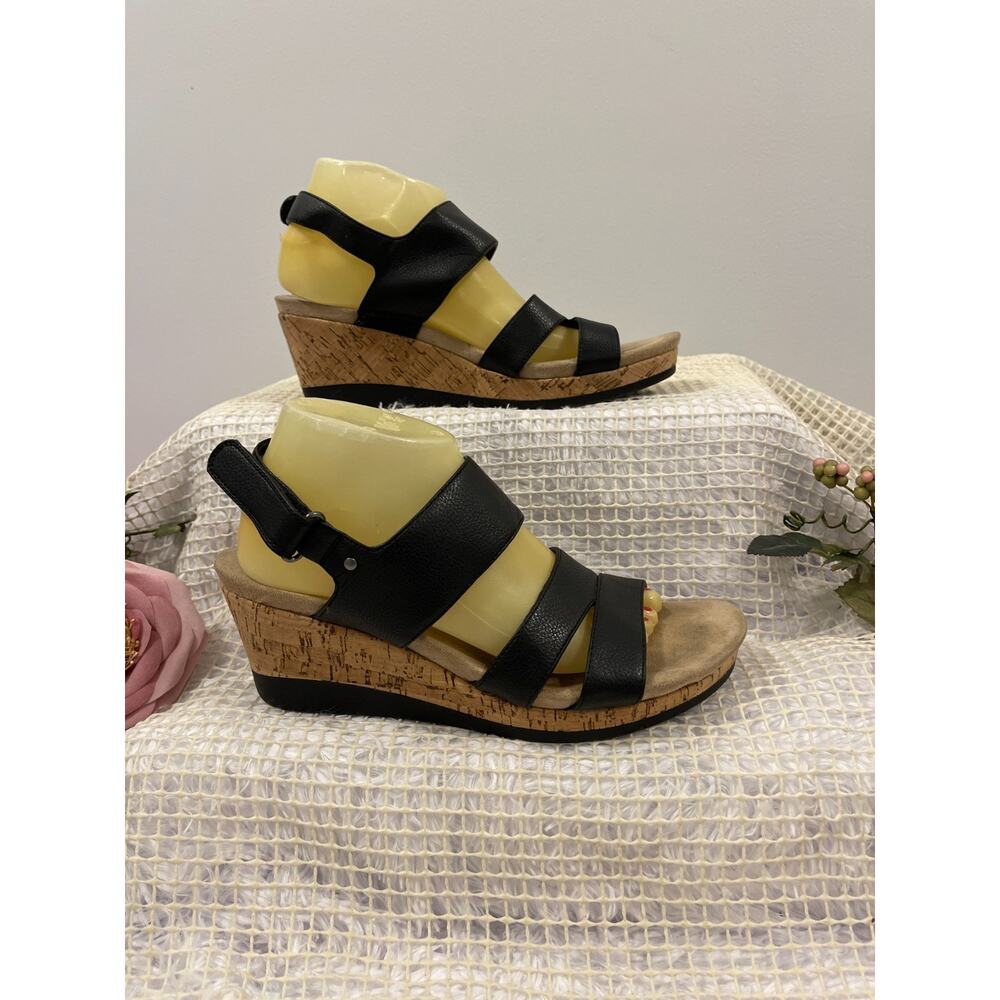 WearEver‎ Multi Strap Sandals Women's Size 10M Black Ergonomic Versatile Boho